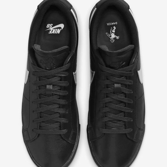 Nike Men's SB Zoom Blazer Low x Dancer Black & Silver Skateboard Sneakers Size10 - Picture 3 of 11